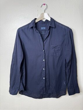Grayson The Hero Shirt Women’s 02/M Black Cotton Button Front Shirt Minimalist
